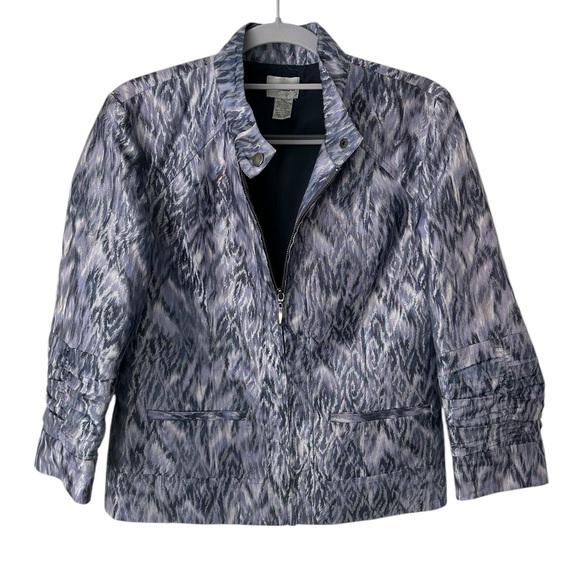 Chico's Jackets & Blazers - Chico’s gorgeous zip blazer with gathers at sleeves. Size: Small